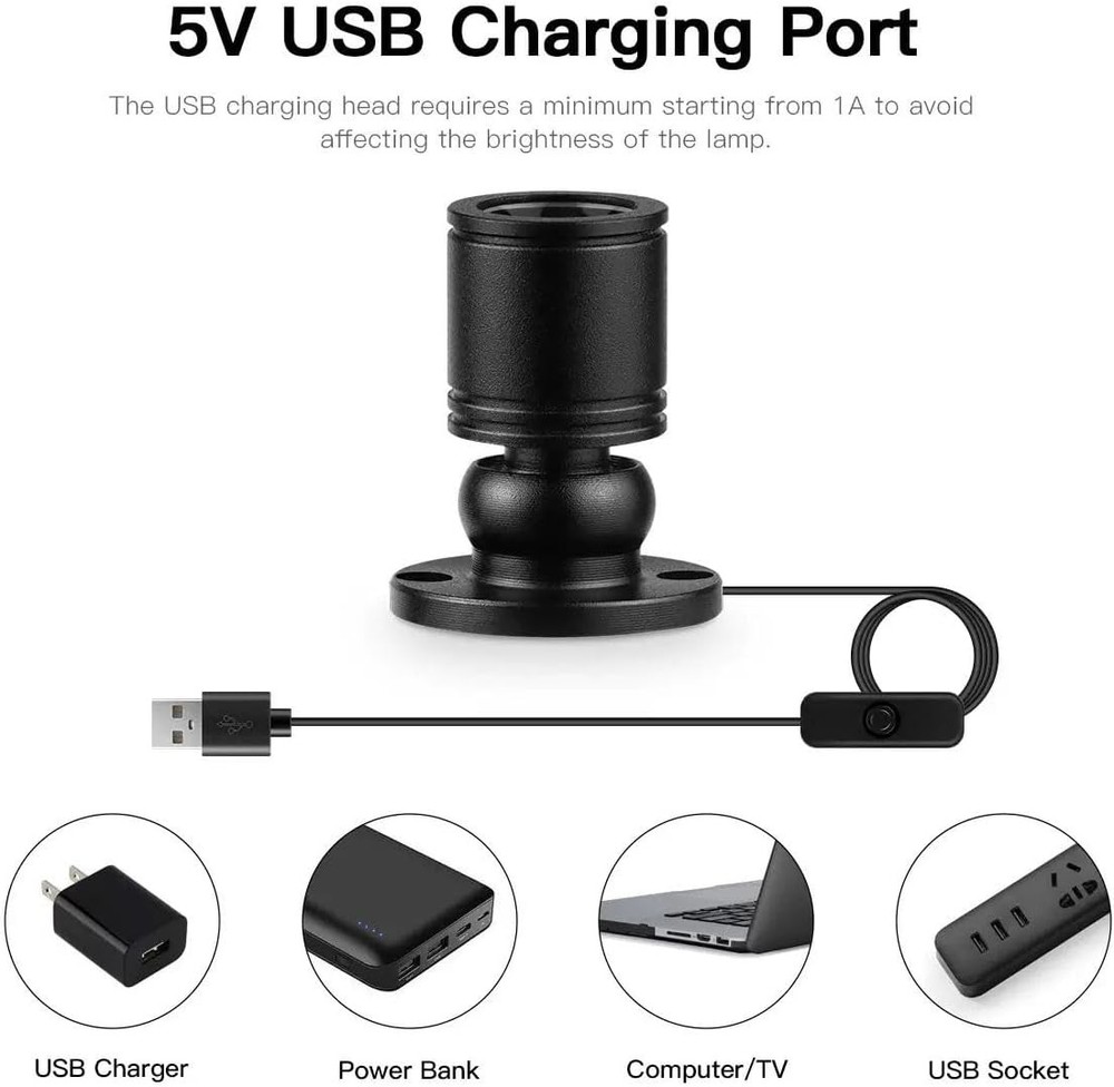 USB Spotlights 2-Pack Mini LED Spotlights 5V USB Powered for Display Case