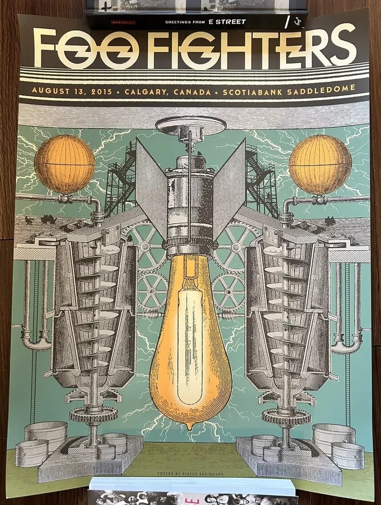 Foo Fighters Poster Calgary, Canada Scotiabank Saddledome