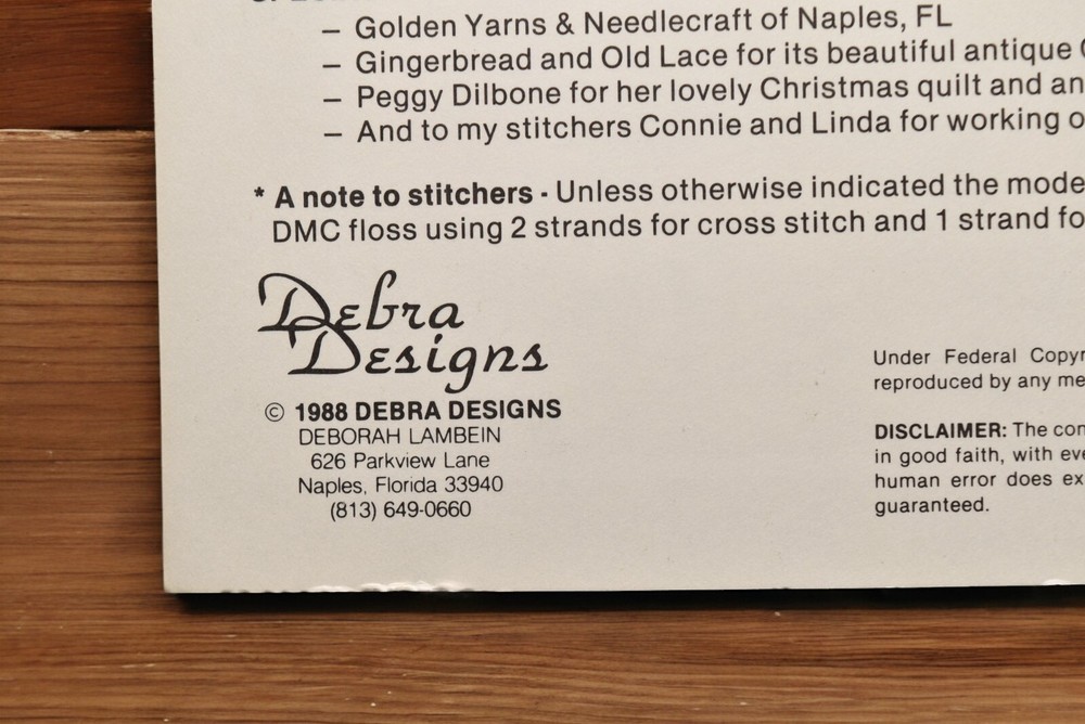 "A Christmas Welcome" Debra Designs DD-8 Includes 12 Projects