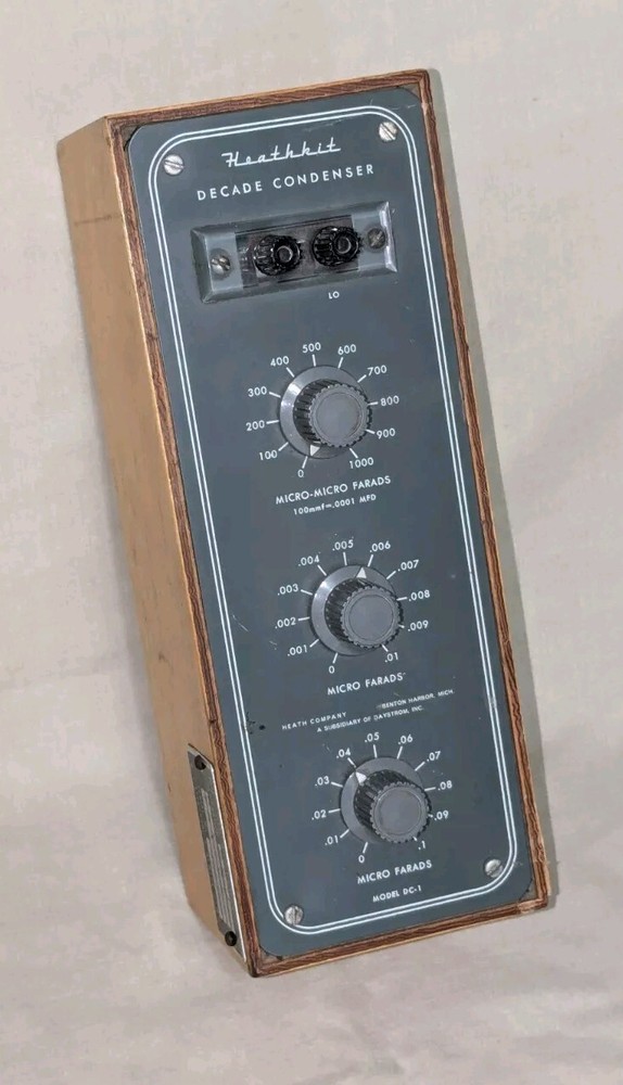 VINTAGE HEATHKIT DC-1 DECADE BOX CONDENSER CAPACITOR BOX - TESTED