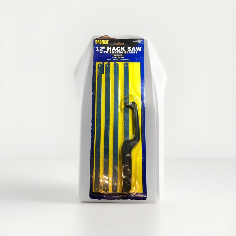 BRONCO® ~ 12" Hack Saw w/ 4 Blades ~ CS 544 ~ NEW