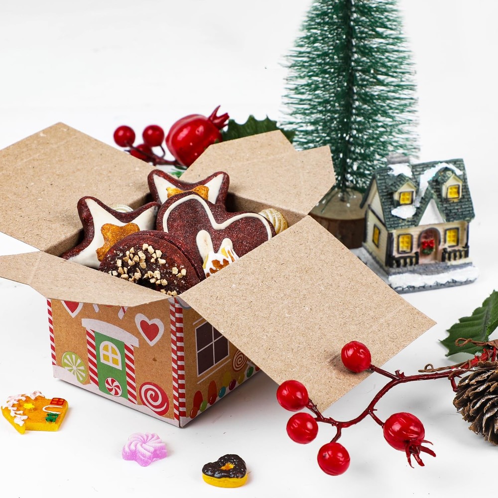 24 Pcs Christmas Kraft Paper Gift Boxes