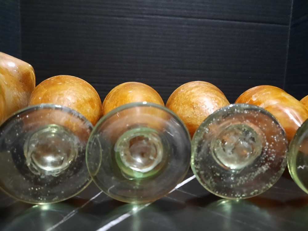 Hand Blown Glass Pitcher And Goblets