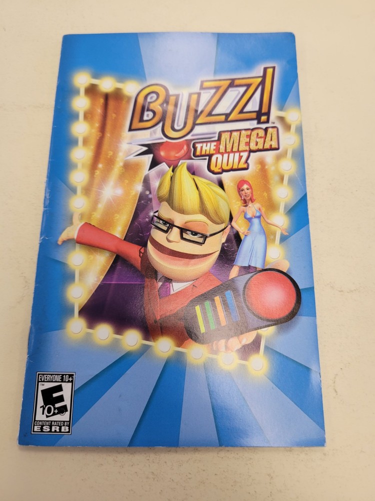 Buzz The Mega Quiz  |  PS2  |  Manual  Only