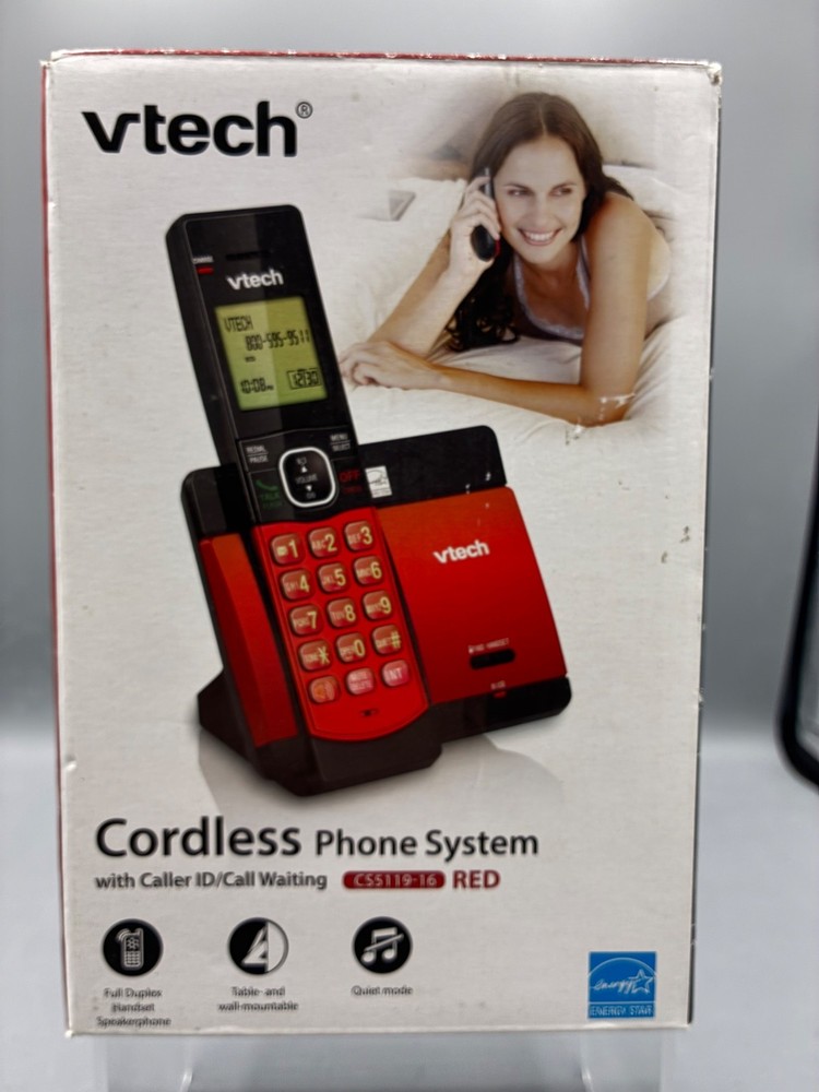 VTech CS5119-16 DECT 6.0 Cordless Phone System Red New