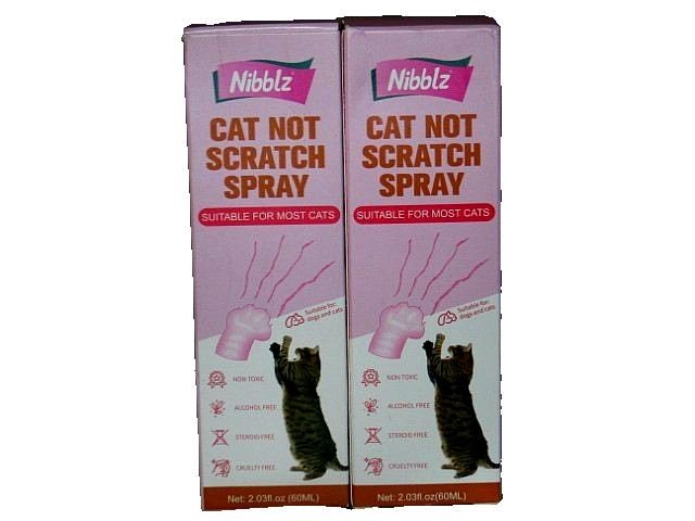 2 Spray Bottles Nibblz Cat NOT SCRATCH 4.06oz
