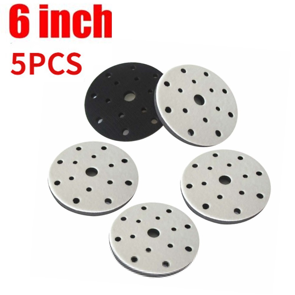 6 inch Hook Loop Soft Foam Interface Sanding Disc Sander Buffer Backing Pad 5PCS