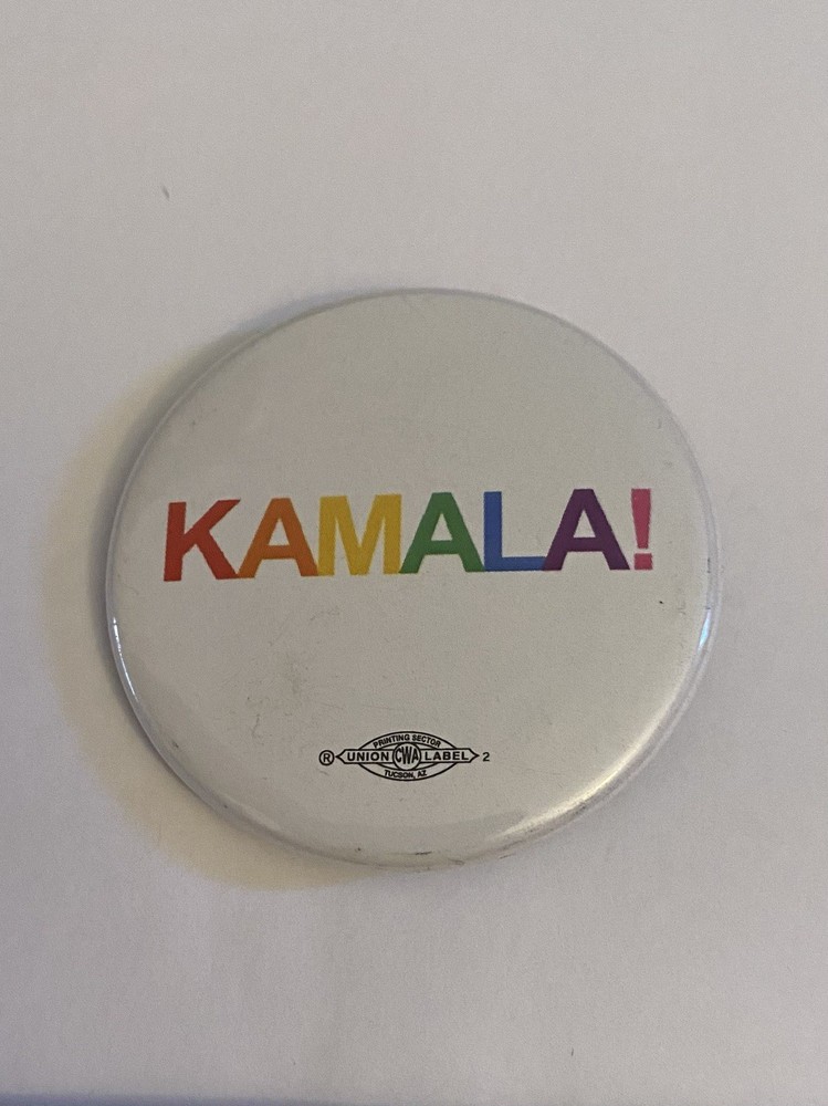 Kamala! Rainbow Pin Back Button P163