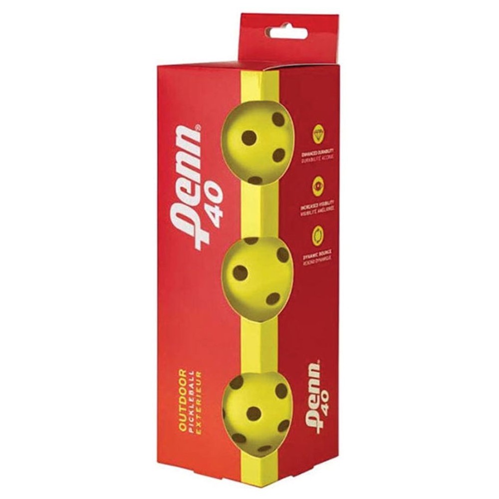 Penn 40 Outdoor Pickleball, 3 Pack