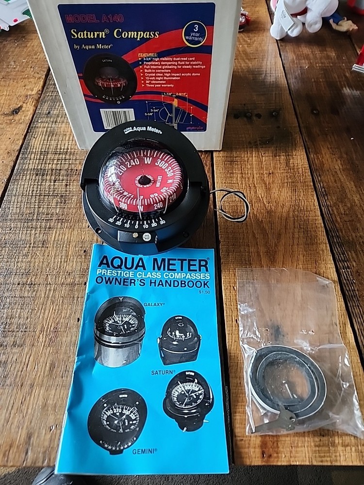 Saturn Compass By Aqua Meter Model A140 Vertical Bulkhead Mount