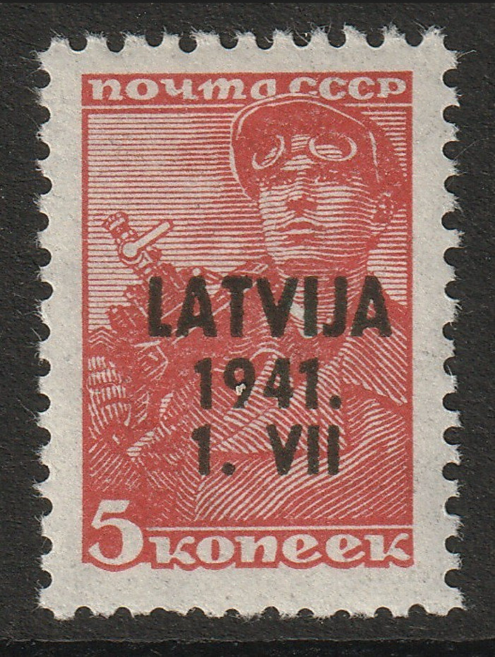 Latvia 1941 German Liberation Issue 5c Mint Hinged / Rem - S43337