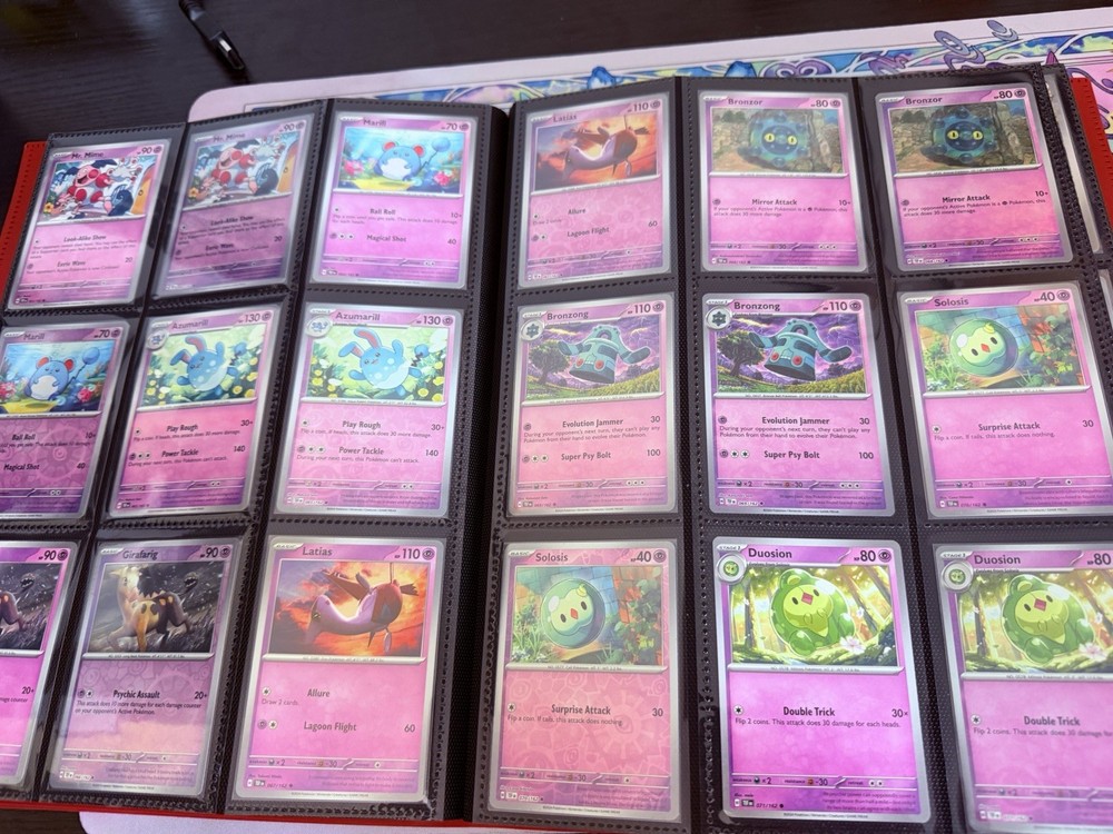 Temporal Forces Complete Base master Set Reverse Holos, EXS with 9 pocket binder
