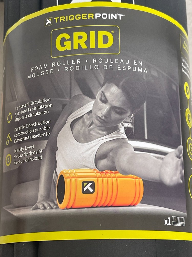 Trigger Point GRID 1.0 Foam Roller for Exercise, Deep Tissue Massage Midnight