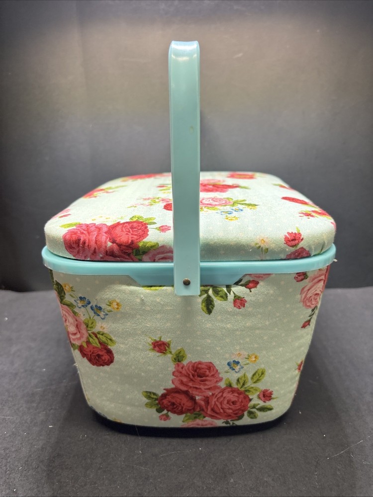 Vintage Sewing Box -Rose Pattern