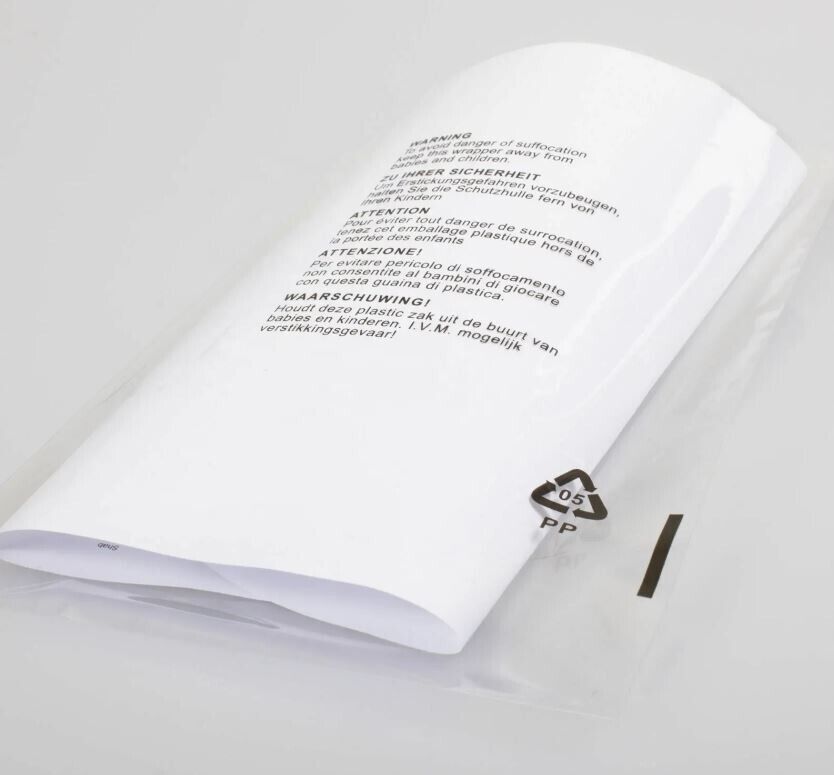 Poly Bags Suffocation Warning Clear Merchandise 1.5 mil For Amazon