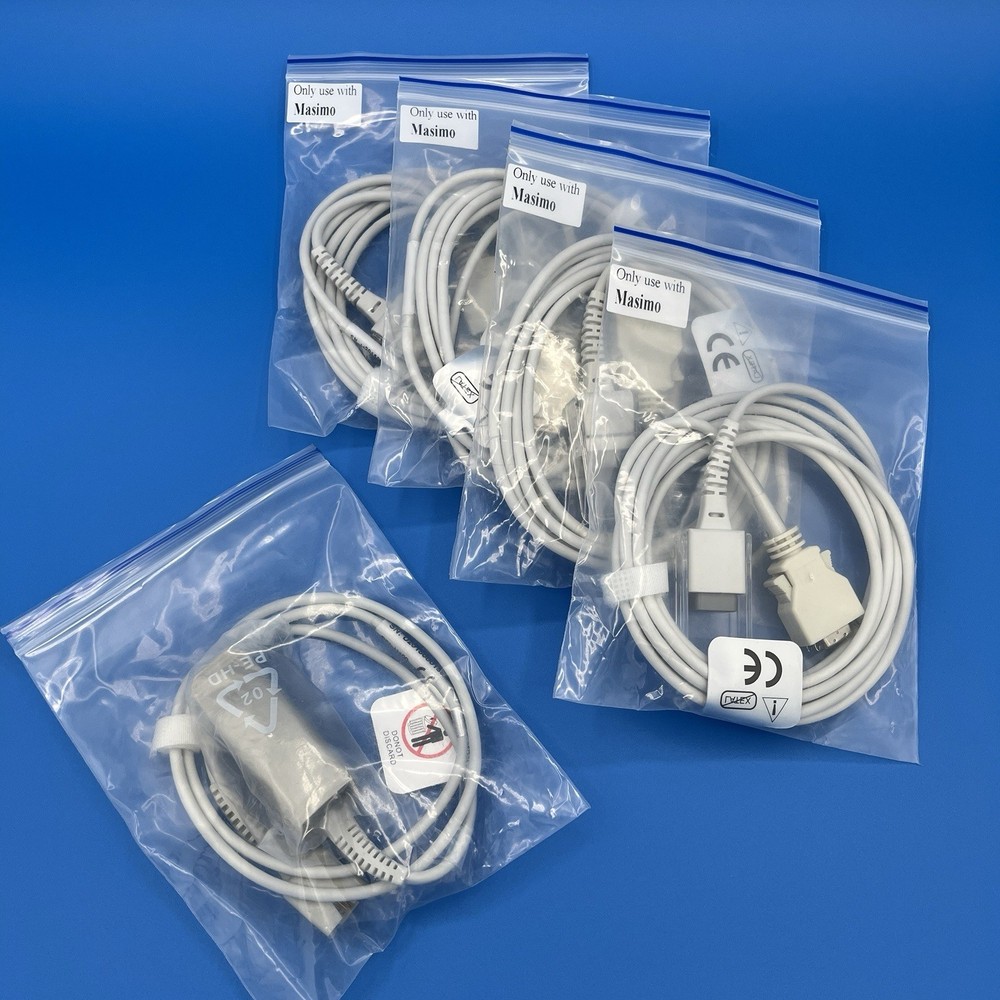 4-PACK MASIMO LNCS 1814 LNC-10 Compatible Adapter Cable SpO2