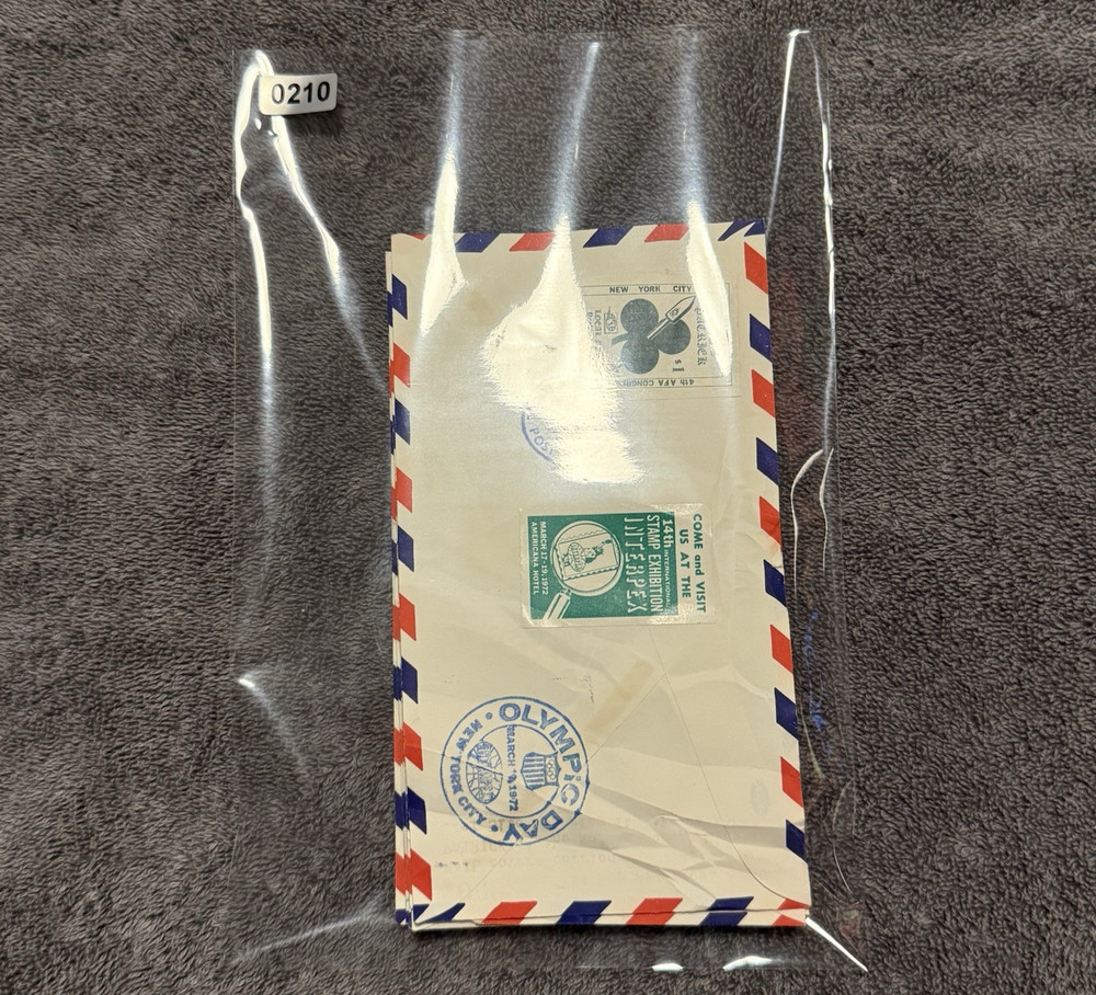 1972 St. Patrick MO Rocket Mail covers (7) + INTERPEX card + 12 labels, crash