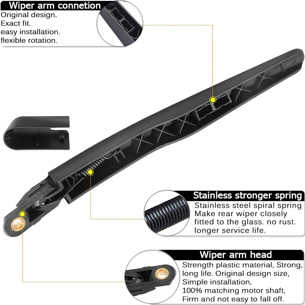 Rear Wiper Blade Arm Replacement Back Windshield Ford Explorer Escape Set
