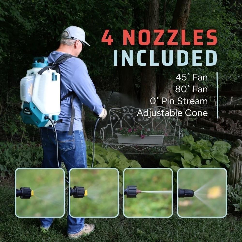 Spraymate Tornado 4-Gallon Battery Powered Backpack Sprayer (2025 Model) – Lawn