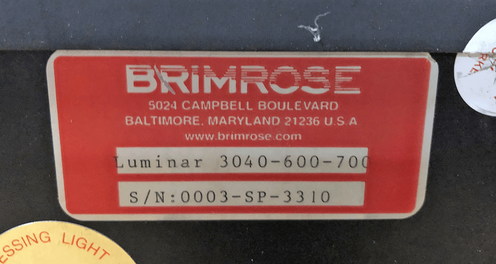 Brimrose Luminar 2000 NIR AOTF Process Spectrometer 3040-600-700