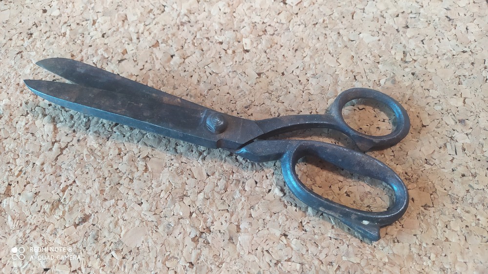 Antique BIG Iron Scissors Tailoring Sewing Cutting Tool Shears
