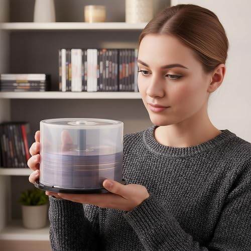 CD/DVD Empty Cake Box Spindle, 2pcs Empty DVD Storage CD Container Cake Box