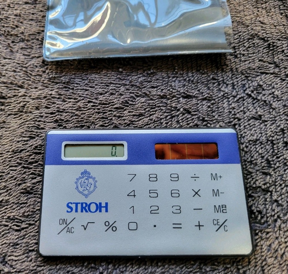 Stroh's Beer Hand Held Solar Calculator