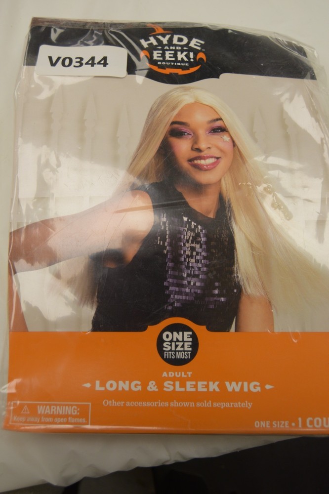 Hyde and Eek, Adult & Long Sleek Wig, Size One-Size, New