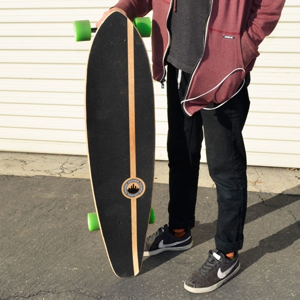 Yocaher Kicktail Surfer Natural Longboard Complete