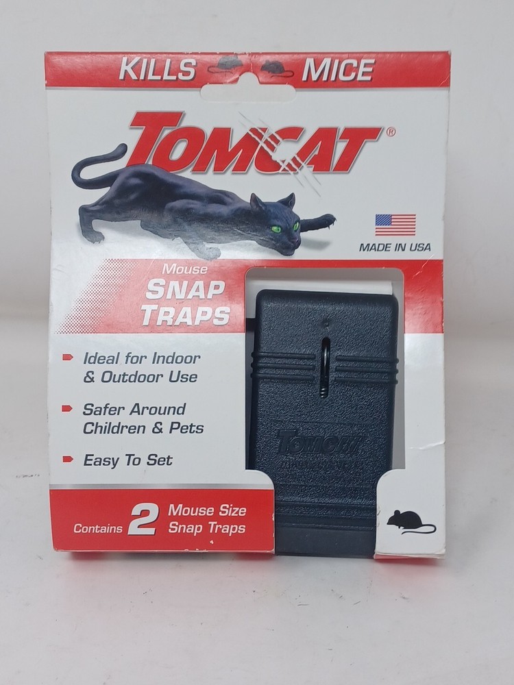 Tomcat Mouse Size Snap Traps 2-Pack No-Touch Disposal Easy to Set
