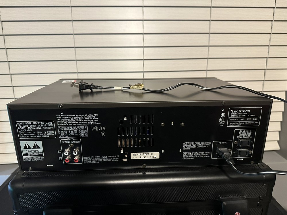 RARE Technics RS-TR170 Dual Cassette Deck Auto Reverse Player Recorder 🔥🔥