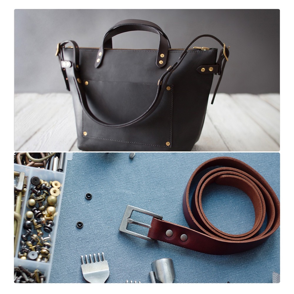 25 Set 12x4x12mm Solid Copper Rivets and Burrs Leather Fastener, Copper Tone