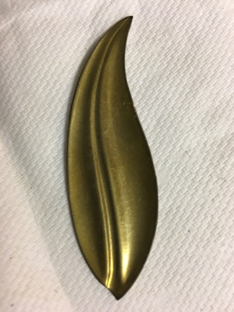 ANTIQUE VINTAGE Brass Leaf Stamping