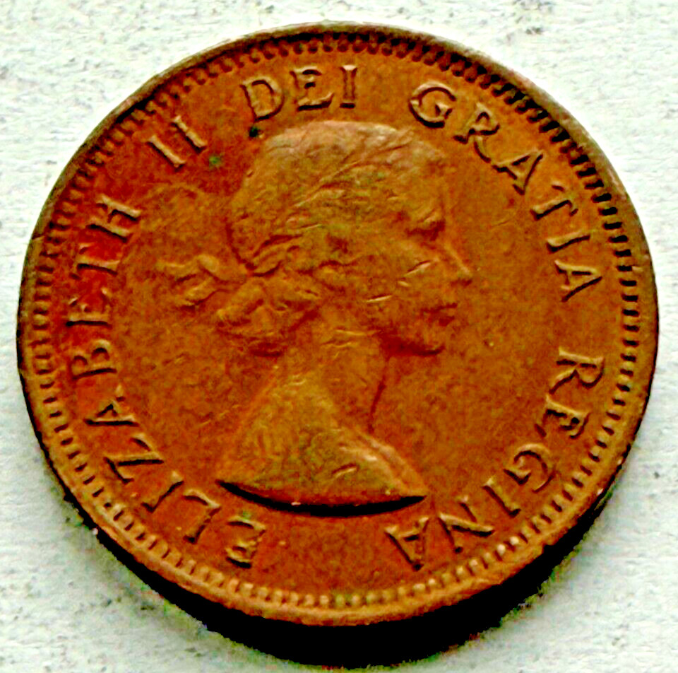 1953 Canada 1 Cent Penny Elizabeth ll