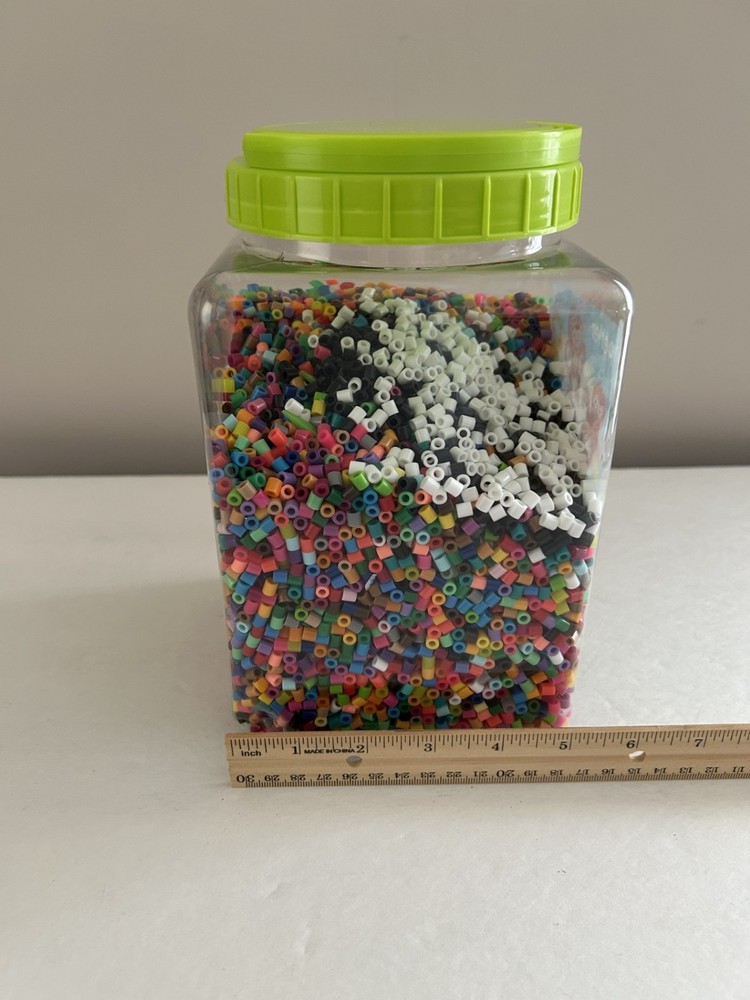 Perler Jar Of Beads Multicolor Open Container As Is