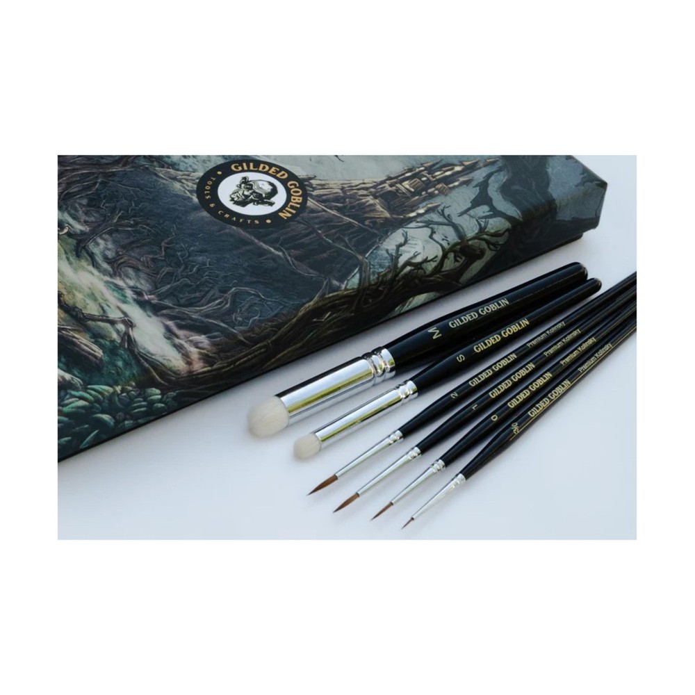 Gilded Goblin Supplies Eldritch Kolinsky Paint Brushes New