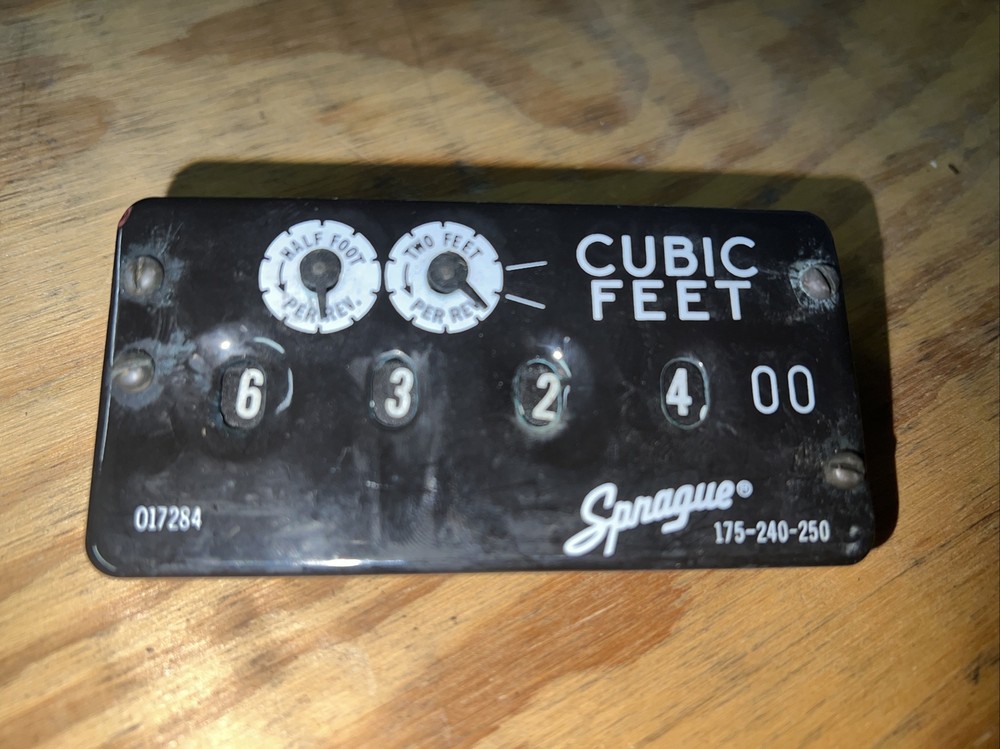 sprague cubic feet gas meter index