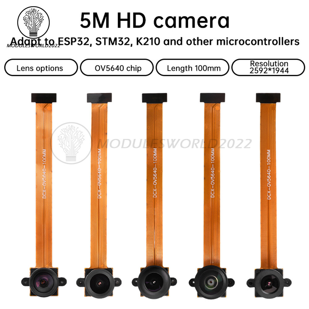 OV5640 Camera Module 100 120 200 Degree 5MP DVP Interface for ESP32 Dev board