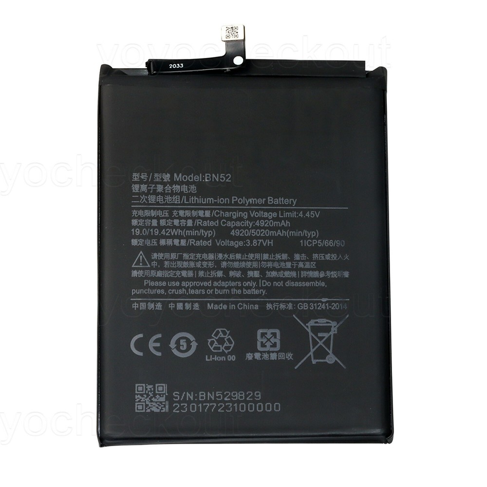 For Xiaomi Redmi Note 9S Battery BN52 M2003J6A1G Replacement Tool