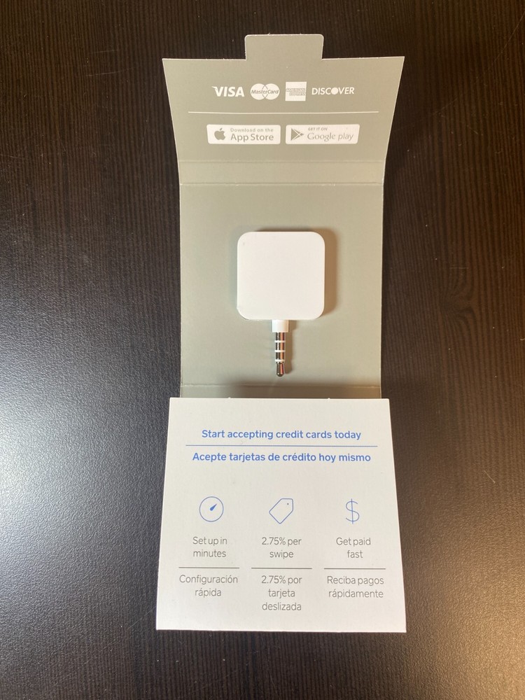 Square Credit Card Reader 1/8" Headphone Jack For Iphone & Android Payment