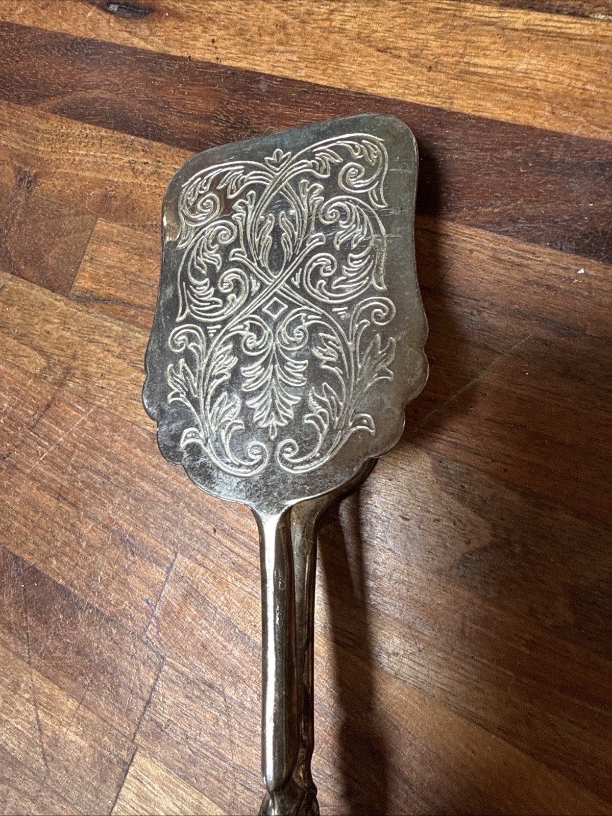 EP Zinc Italy Vintage Silver Plated Pastry / Salad Tongs Scissor Style