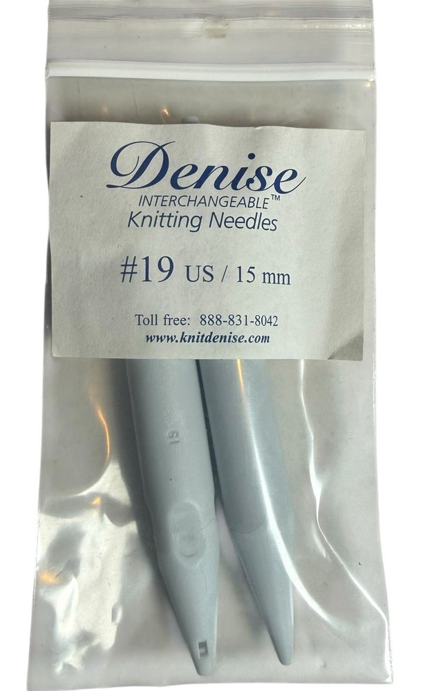 Denise Interchangeable KNITTING Needle REPLACEMENT TIPS One Pair SIZE 19/15mm
