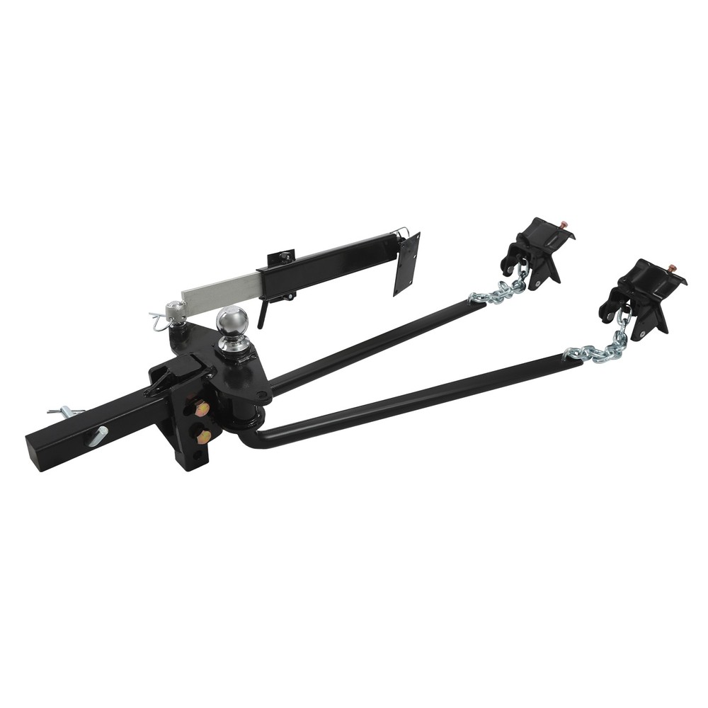 Black Weight Distribution Hitch 1000 Lbs Capacity For 7" Trailer Frame W/ Tools