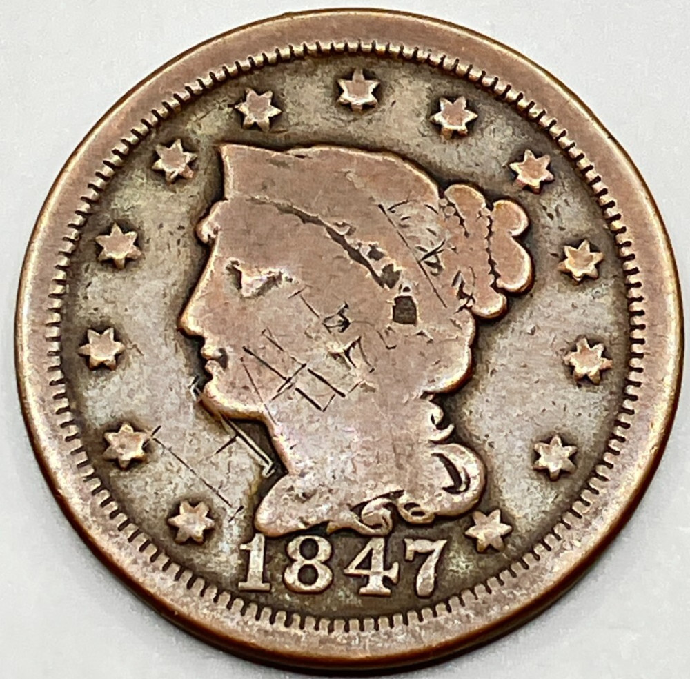 1847 Large Cent ~ Good