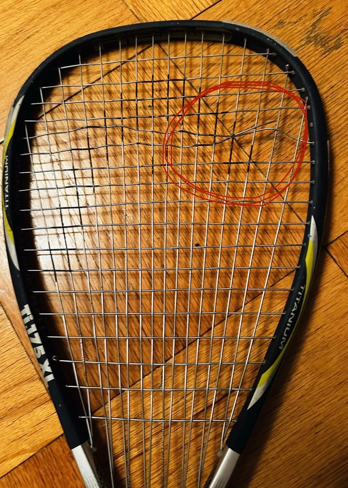 3 HEAD Titanium squash racquets – need restringing.”