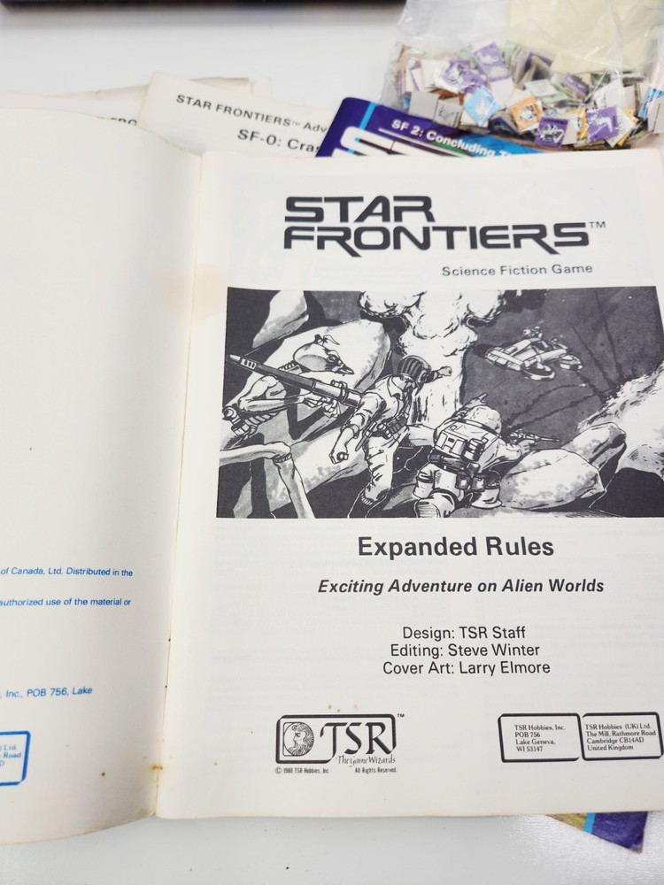 Star Frontiers Box Set TSR 7007 Scifi RPG Incomplete