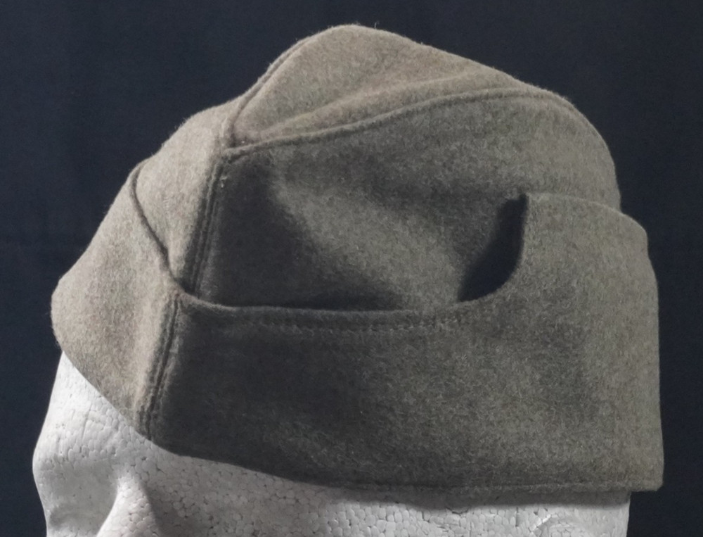 West German Winter Side Cap. Fold Down Flaps. Wool. 1960's
