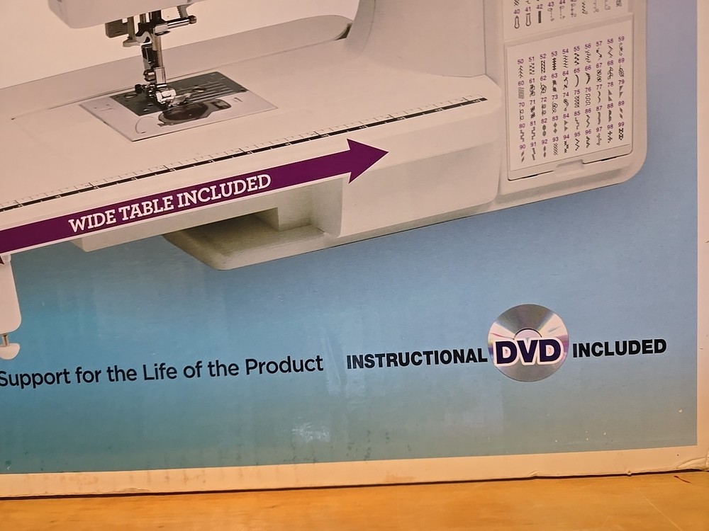 Brother CE8100 Computerized Sewing Machine W/thread, Fabric, & Sewing Book. NEW