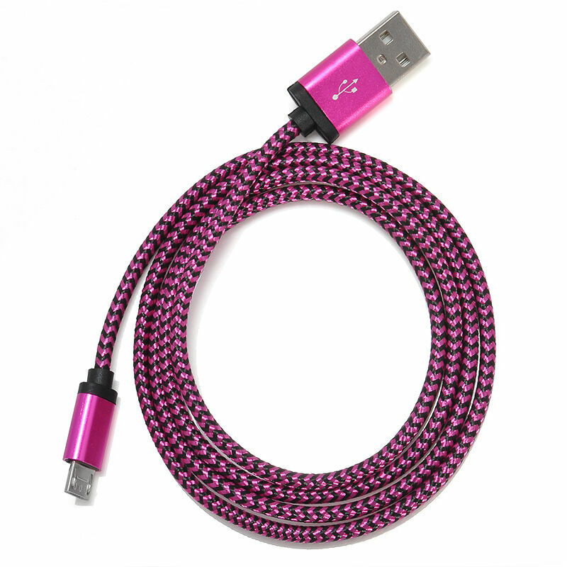 10ft Braided Micro USB Data&Sync Charger Cable For Android Phone HTC Samsung US