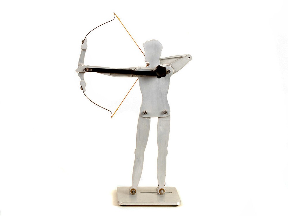 Archery Coaching Aid: Shooting Form Anatomic Model - 12" Aluminium